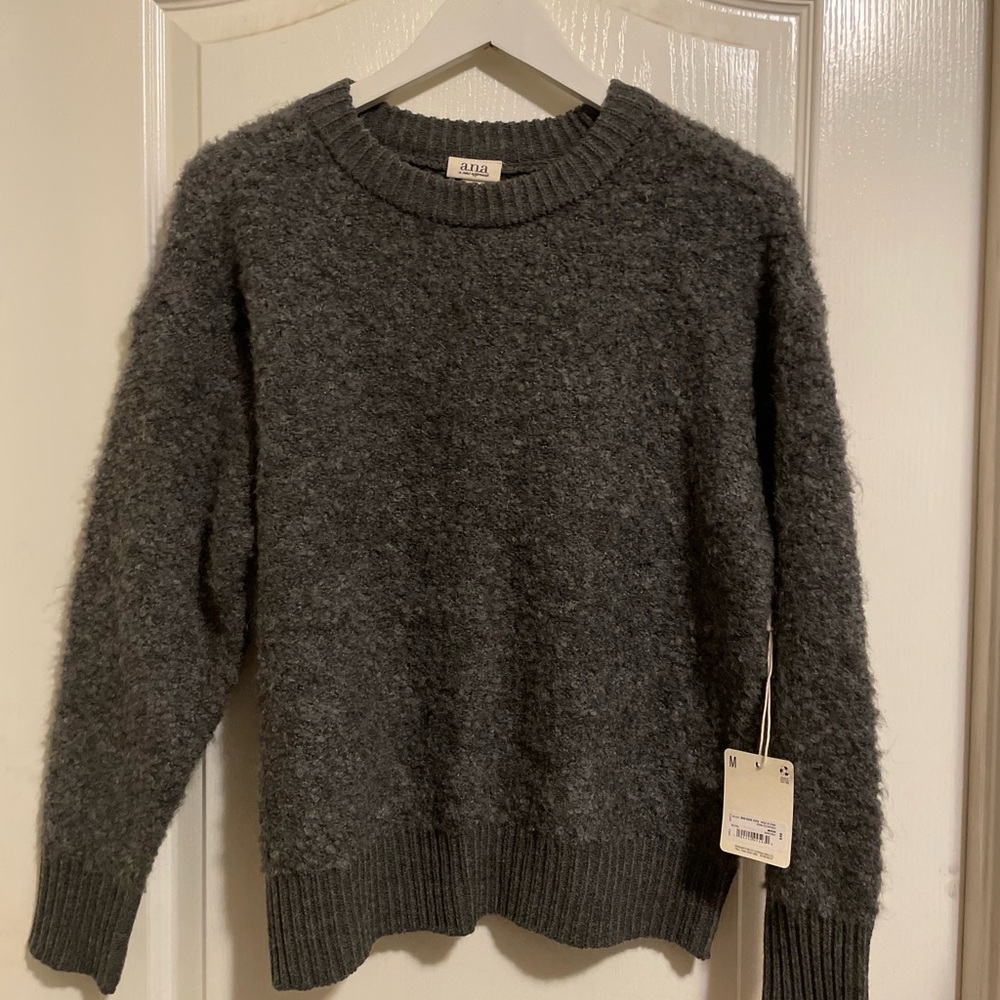 a.n.a Charcoal Knit Sweater